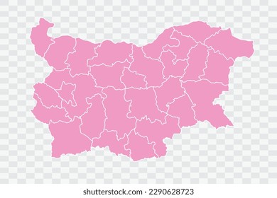 Bulgaria Map pink Color Background quality files png