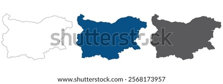 Bulgaria map. Map of Bulgaria in set color