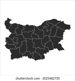 Bulgarien Karte, Vektorgrafik, dunkle Farbe.einzeln auf transparentem Hintergrund. 