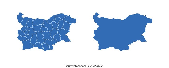Bulgaria Mapa icono de Vector. Mapa colorido minimalista de Bulgaria .