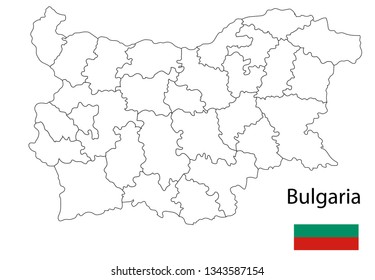 Bulgaria map vector illustration
