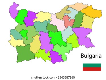 Bulgaria map vector illustration
