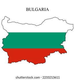 Bulgaria map vector illustration. Global economy. Famous country. Eastern Europe. Europe.