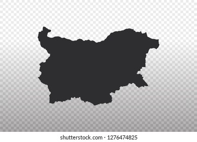 Bulgaria Map - World Map International vector template isolated on transparent background - Vector illustration eps 10