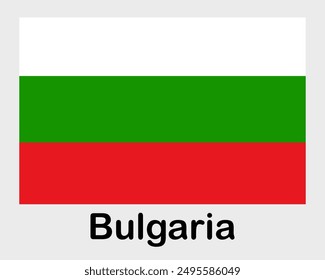 Bulgaria national flag. Banner, state symbol, flagpole.