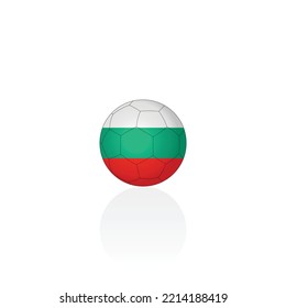 Bulgaria national flag on soccer ball vector graphics