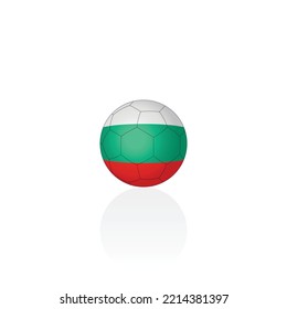 Bulgaria national flag on soccer ball vector graphics