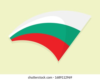Bulgaria national flag simple vector design