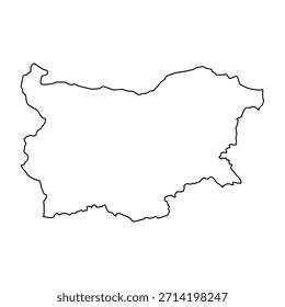 Mapa da Bulgária. Bulgária mapa vetor. Bulgária mapa sobre fundo branco. Adequado para educação, infográficos, design de viagens, apresentações e imagens geográficas europeias