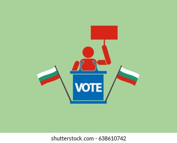 Bulgaria Podium Protest