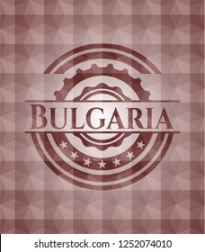 Bulgaria red seamless geometric pattern emblem. Seamless.