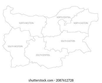 Bulgaria - regional map of regions