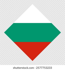 Bulgaria rhombus flag. Vector illustration.