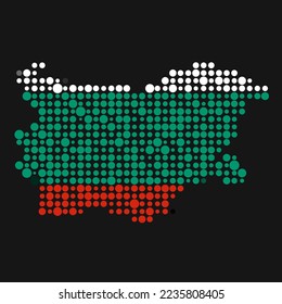 Bulgaria Silhouette Pixelated pattern map illustration