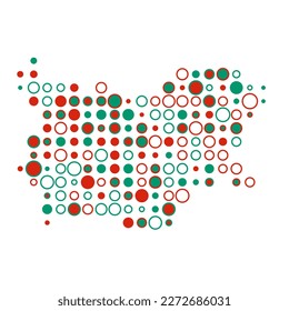 Bulgaria Silhouette Pixelated pattern map illustration