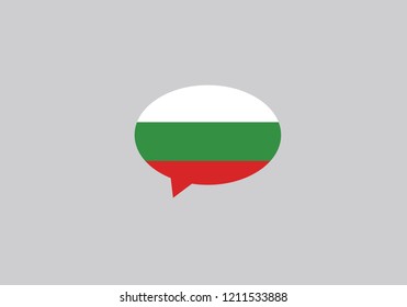 Bulgaria speech bubble language symbol national flag county emblem 