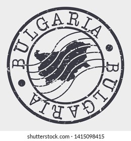 Bulgaria Stamp Postal. Map Silhouette Seal. Passport Round Design. Vector Icon. Design Retro Travel.