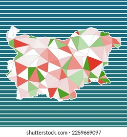 Bulgarien, Vektorgrafik. Bulgarien Design auf Farbverlauf-Streifen-Hintergrund. Technologie, Internet, Netzwerk, Telekommunikationskonzept. Beeindruckende Vektorgrafik.