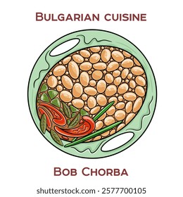 Bulgarian Bob Chorba is a hearty traditional bean soup made with white beans, vegetables, herbs and sometimes meat, simmered until thick and flavorful.