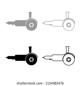 Bulgarian electric circular saw angle grinder with discs hand-held icon outline set grey black color