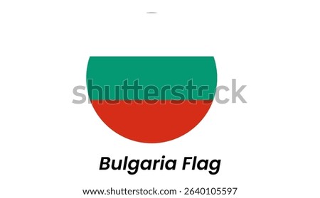 Bulgarian Flag: Circular Design Element, Green-White-Red