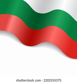 Bulgarian flag wavy abstract background. Vector illustration.