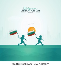 Bulgarian Liberation Day. Bulgarian Liberation Day creative design for social media post