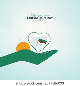 Bulgarian Liberation Day. Bulgarian Liberation Day creative design for social media post