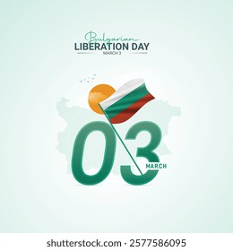 Bulgarian Liberation Day. Bulgarian Liberation Day creative design for social media post