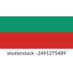 Bulgarian national pride. Bulgarian flag flat vector illustration.