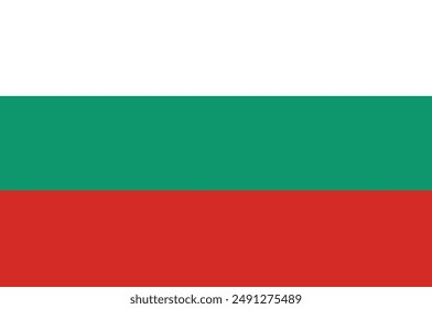 Bulgarian national pride. Bulgarian flag flat vector illustration.