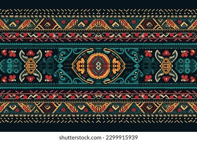 Bulgarian ornament tribal pattern. Abstract seamless traditional folk graphic line. Ornate elegant luxury vintage retro modern minimal for texture textile fabric backdrop background wallpaper. 