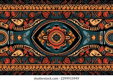 Bulgarian ornament tribal pattern. Abstract seamless traditional folk graphic line. Ornate elegant luxury vintage retro modern minimal for texture textile fabric backdrop background wallpaper. 