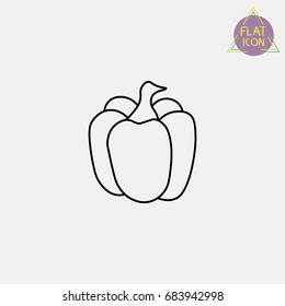 Bulgarian pepper line icon