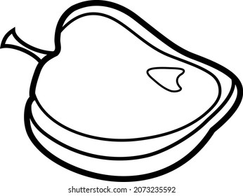 Pimienta búlgara. Gráficos vectoriales. Contorsión negra. Imagen estilizada de verdura. Icono. 