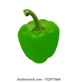 Bulgarian pepper in a vector on a white background.Bulgarian pepper vector illustration.