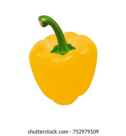 Bulgarian pepper in a vector on a white background.Bulgarian pepper vector illustration.
