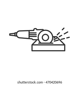 Bulgarian saw linear icon. Thin line design