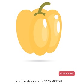 Bulgarian yellow pepper color flat icon