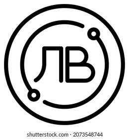 bulgarianlev icon for website, application, printing, document, poster design, etc.
