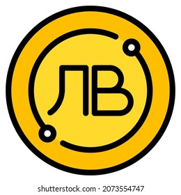 bulgarianlev icon for website, application, printing, document, poster design, etc.