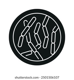 Bulgaricus line black icon. Microscopic probiotics. Sign for web page, mobile app, button, logo. Vector isolated button. Editable stroke.