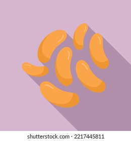 Bulgaricus probiotic icon flat vector. Good bifidobacterium. Gut bacteria