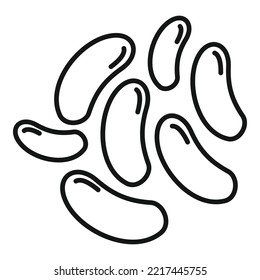 Bulgaricus probiotic icon outline vector. Good bifidobacterium. Gut bacteria