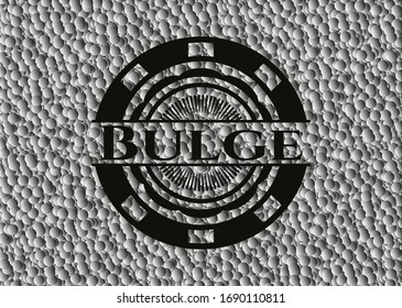 Bulge black emblem with grey bubbles background. Vintage. Vector Illustration. Detailed.
