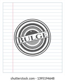 Bulge pencil effect. Vector Illustration. Detailed.