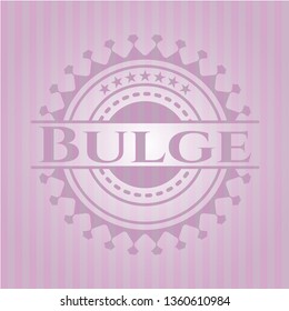 Bulge pink emblem. Vintage.