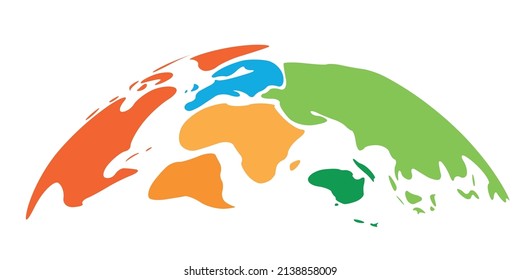 Bulging smooth contour map of World