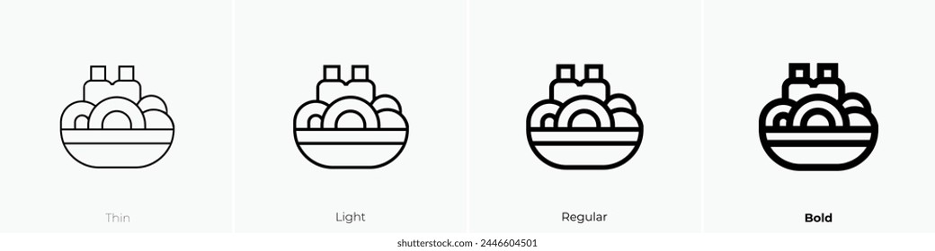 bulgogi icon. Thin, Light Regular And Bold style design isolated on white background