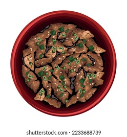 bulgogi korean traditional food icon
